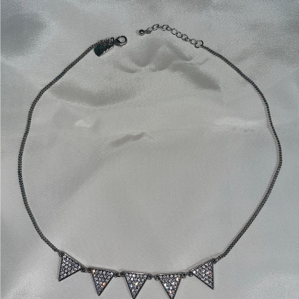 Chic Silver Triangle Pendant Necklace